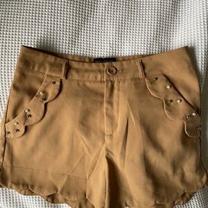 Miss Daisy Korea High Waist Tan Women's Shorts size Small